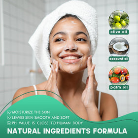 EDSRDRUS glycerin base ingredients including coconut and olive oils for gentle moisturizing.