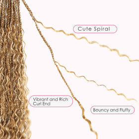 Eeanno Goddess crochet hair with curly ends for fuller texture