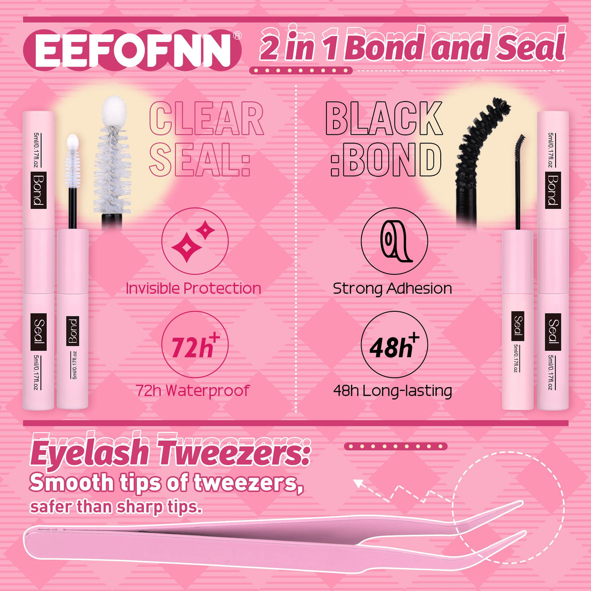 Eefofnn 50D fluffy clusters deliver soft volume and comfortable wear.