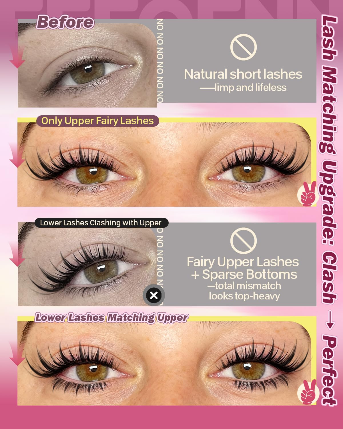 Eefofnn 96 fairy lashes and 28 bottom lashes offer complete DIY set.