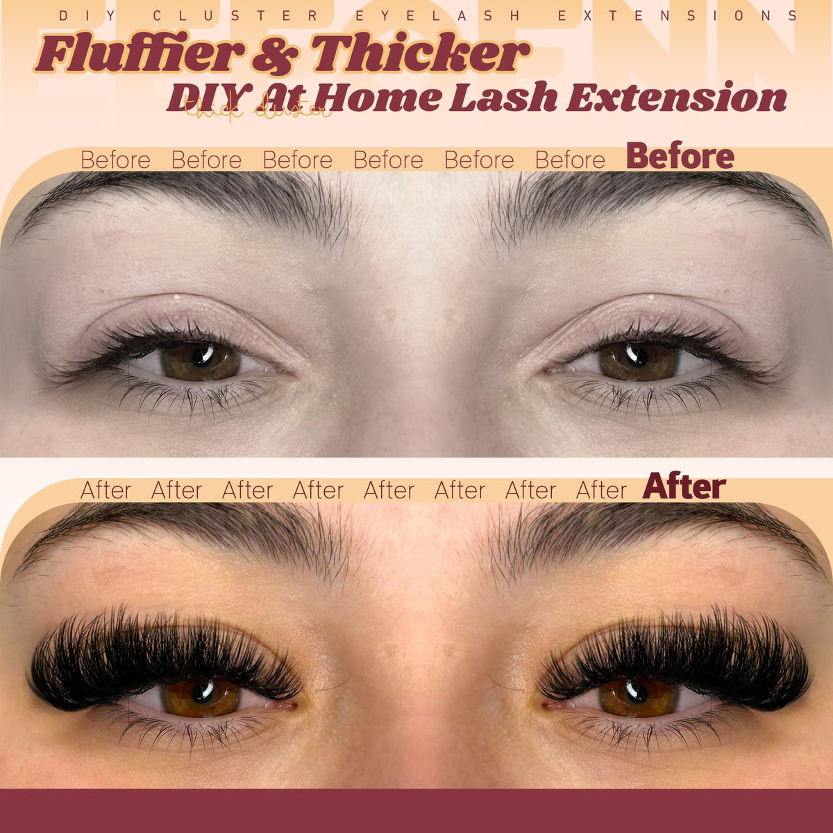 Eefofnn 24mm outer-wing lengthens the eye with drama and balance.