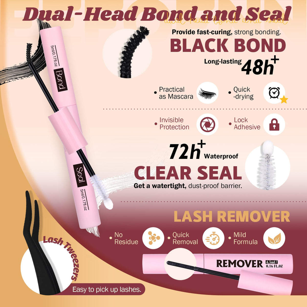 Eefofnn Center-eye density option adds bold focal point to the lash line.
