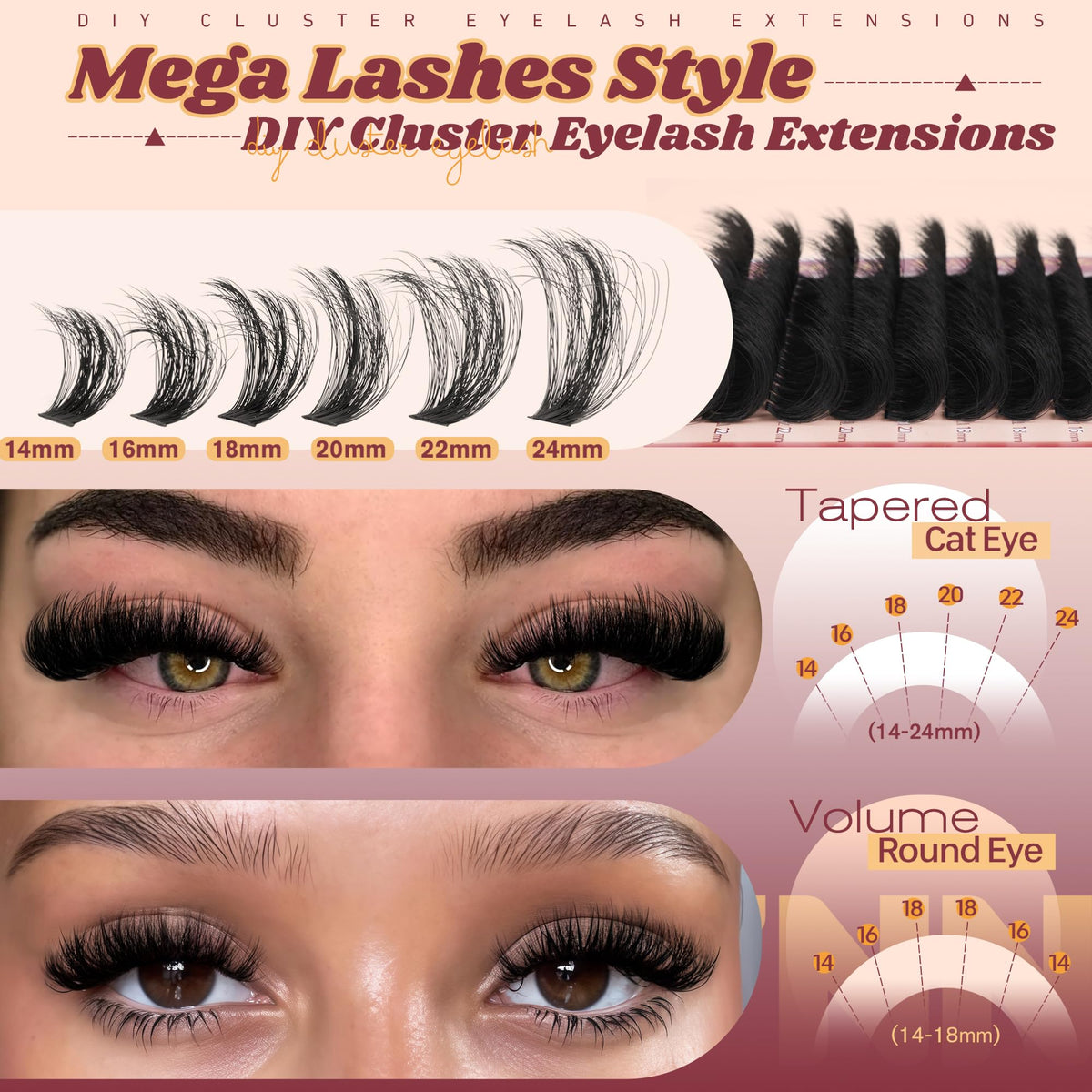Eefofnn Lash Remover for painless, controlled removal of clusters.
