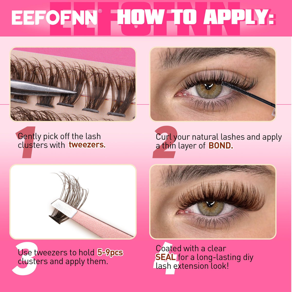 Eefofnn mixed lengths 10-16mm close-up for layered styles