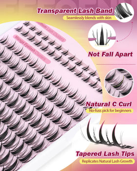 Eefofnn Premium tweezers and lash bond seal for precise application.
