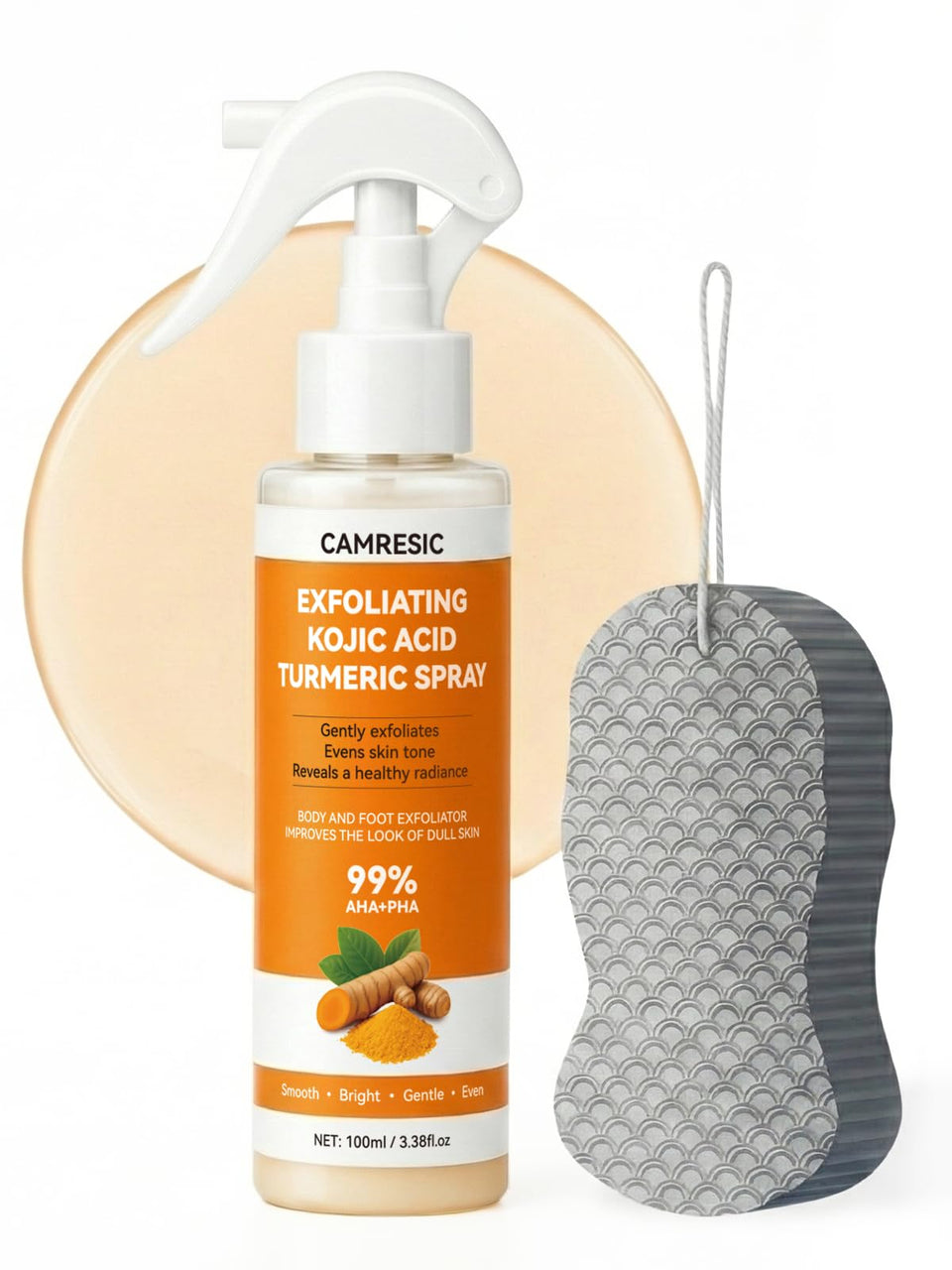 EELHOE Keratin Care Kojic Turmeric spray bottle promotes even skin tone.