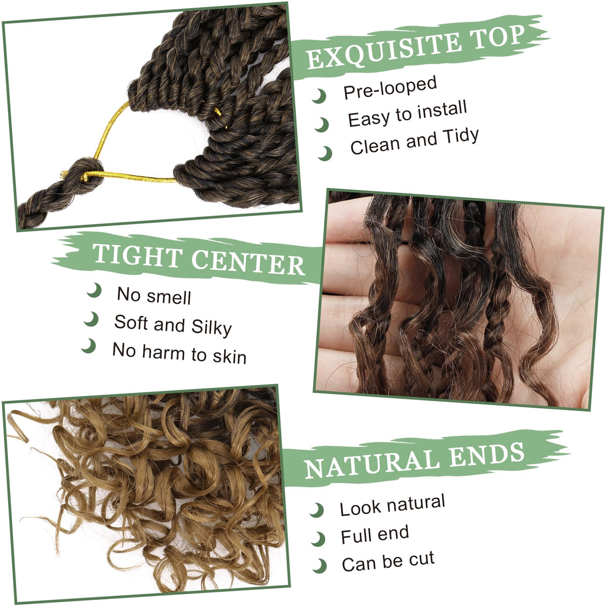 Model wearing EERYA Goddess Box Braids 10 inch full head example