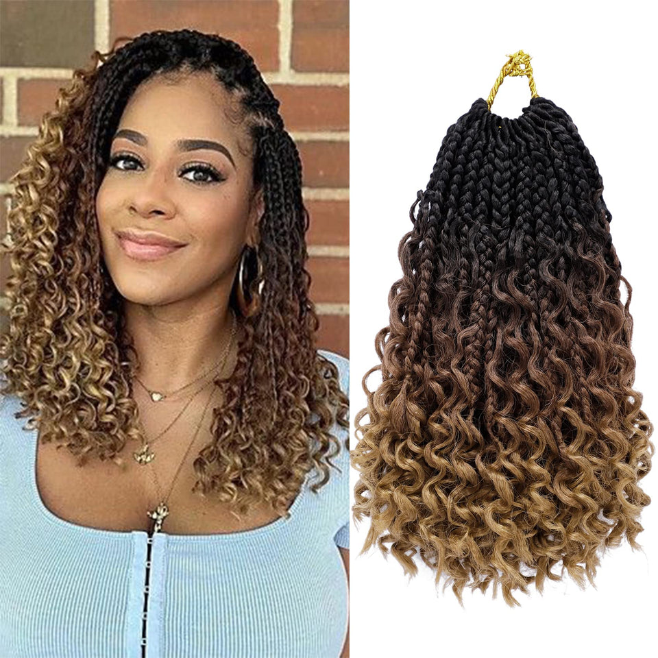EERYA Goddess Box Braids 10 inch pack front view shows boho style and lightweight feel