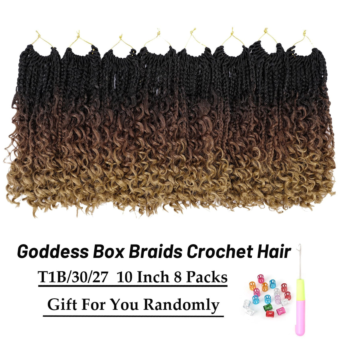 EERYA Goddess Box Braids 10 inch pack side view highlights sleek silhouette