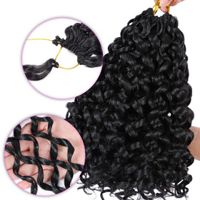 EERYA GoGo Curl 14in short curly hair contents included, crochet needle for easy installation.