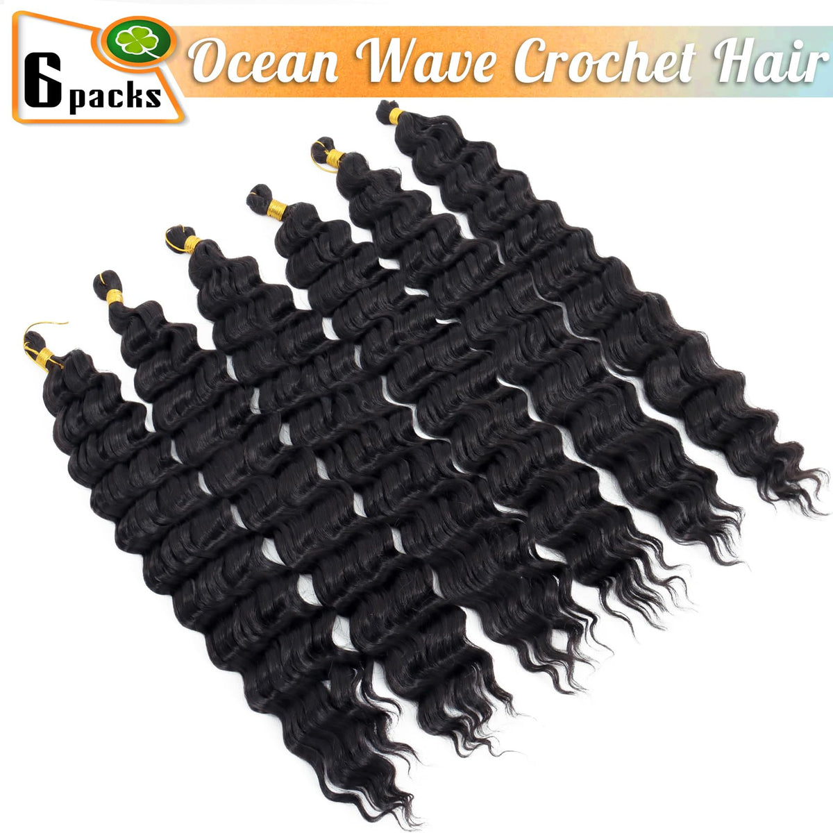 EERYA Ocean Wave Crochet Hair deep-wave texture adds soft bounce for versatile styles.