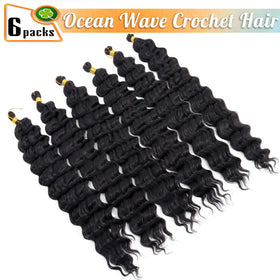 EERYA Ocean Wave Crochet Hair deep-wave texture adds soft bounce for versatile styles.