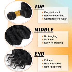 EERYA Ocean Wave Crochet Hair soft synthetic fiber mimics natural hair feel.