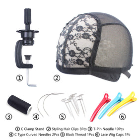 EERYA pin-friendly canvas exterior supports secure wigs during work.