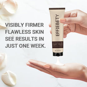 Effiebety fast-absorbing, silky finish hand cream on skin