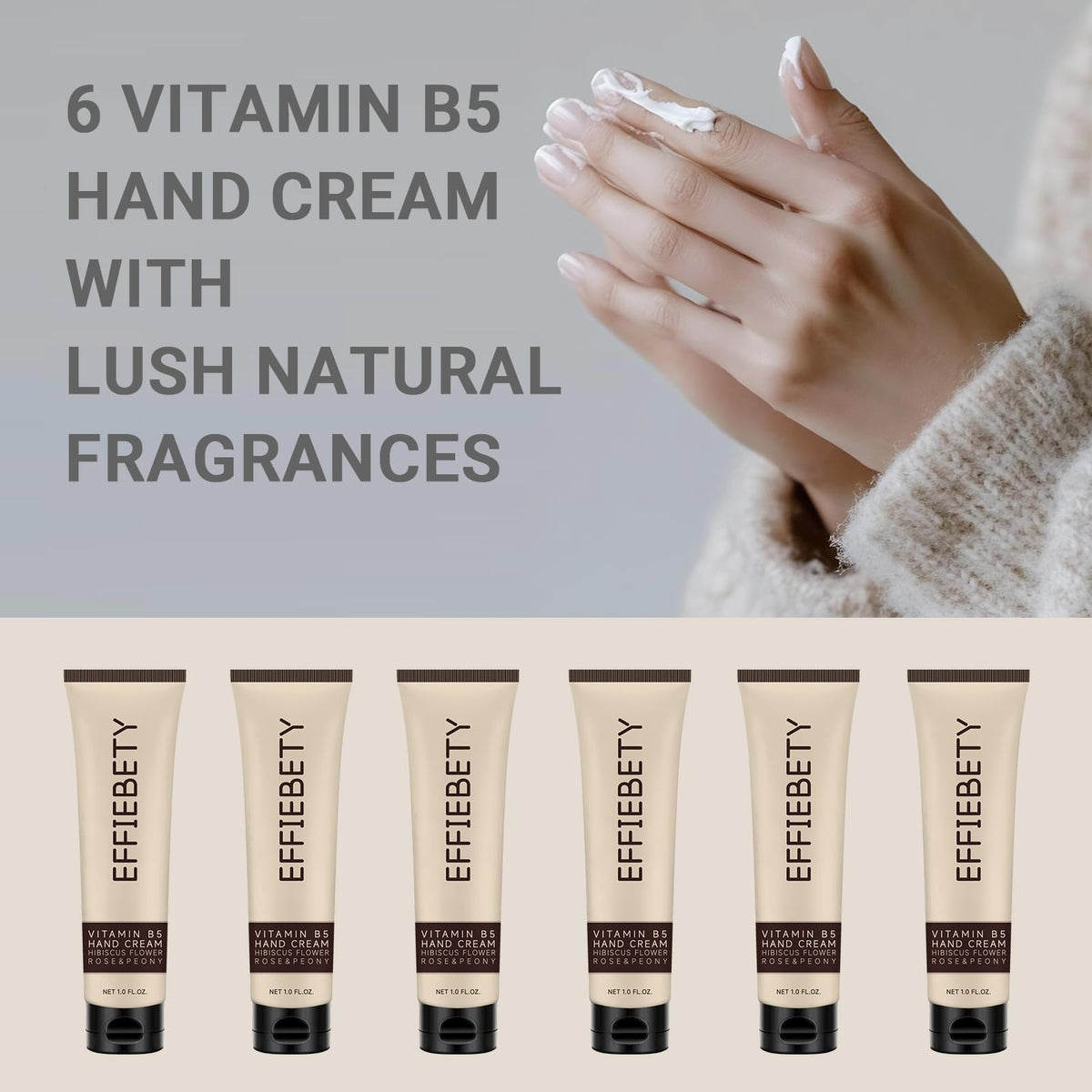 Effiebety hibiscus rose peony botanical essence nourishes hands for lasting softness