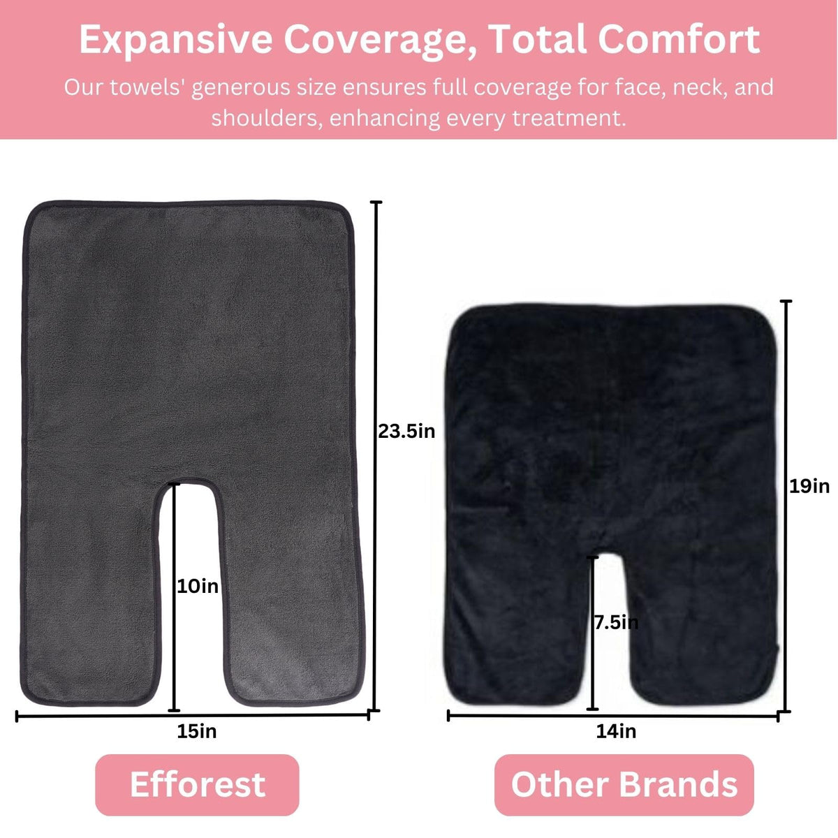 Efforest microfiber towels provide plush softness, high absorbency, and quick drying.