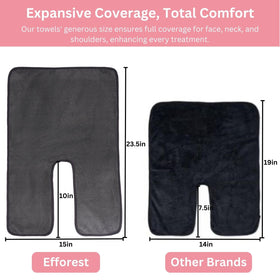 Efforest microfiber towels provide plush softness, high absorbency, and quick drying.