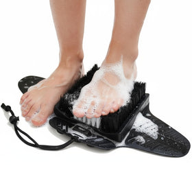 Efforest shower foot scrubber mat with pumice stone for exfoliation in the shower.