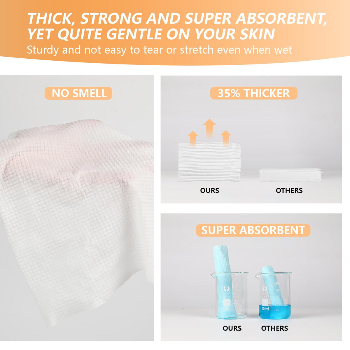 Eggs Sound disposable washcloths for quick makeup removal and easy cleanups