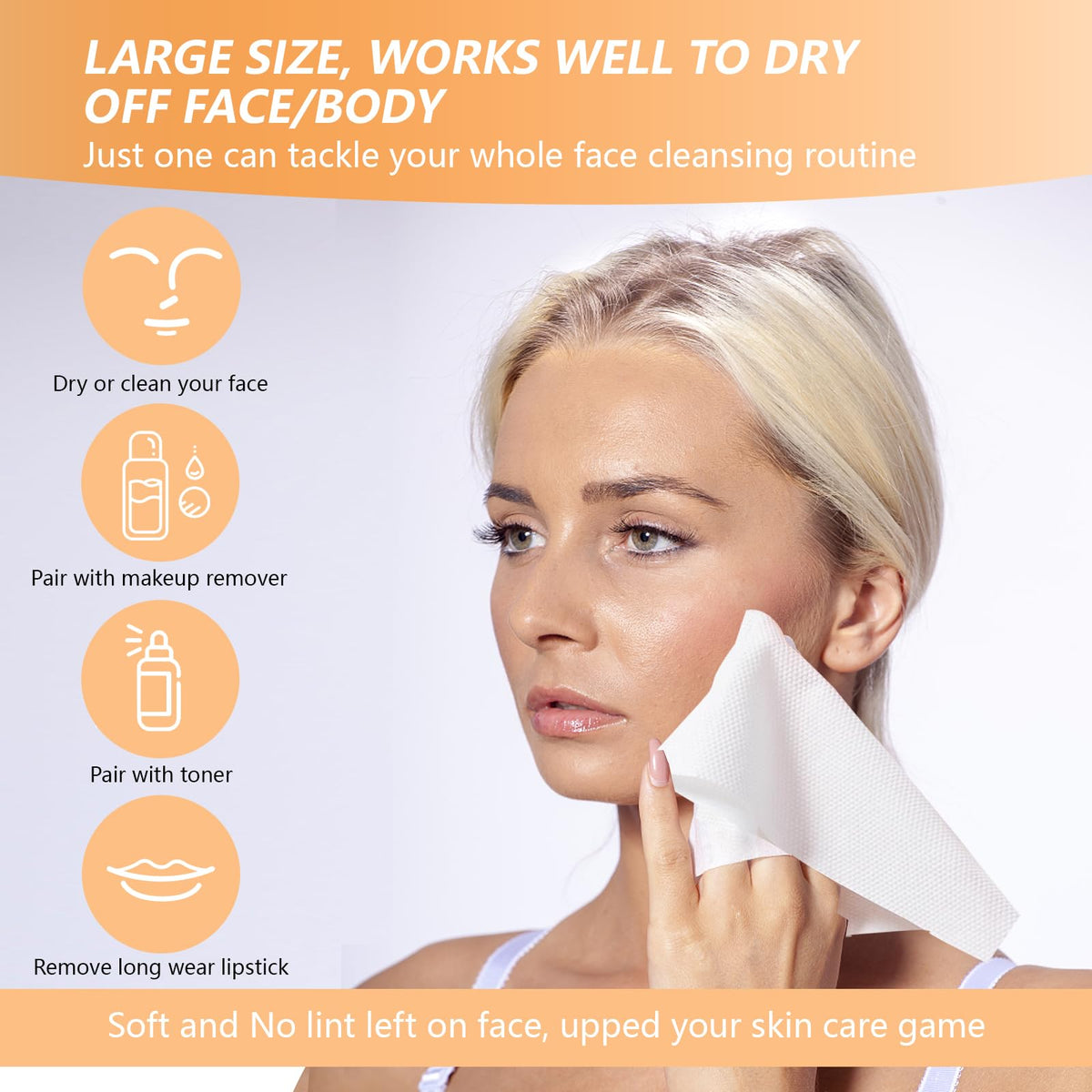 Eggs Sound double-sided towel offers gentle exfoliation and soft facial contact