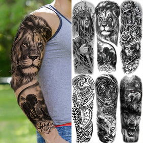 EGMBGM tiger tattoo sleeve shows bold lines for cosplay and parties