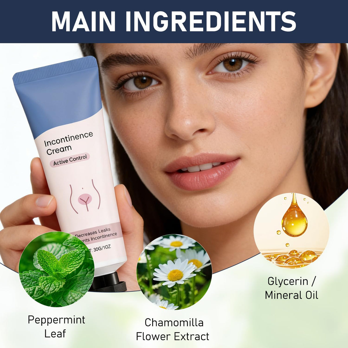 Egmsic incontinence cream women gel texture, light and non-greasy