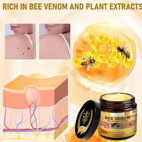 EHAUTO Bee Venom Cream face application close up for subtle lifting feel.