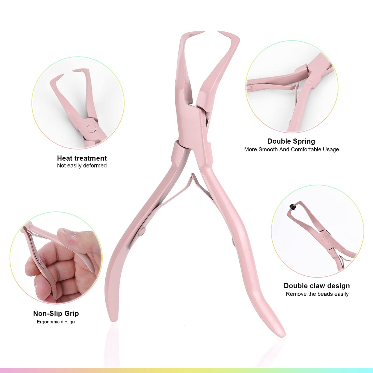 EHDIS beads remover pliers ease removal of micro links without hair damage.