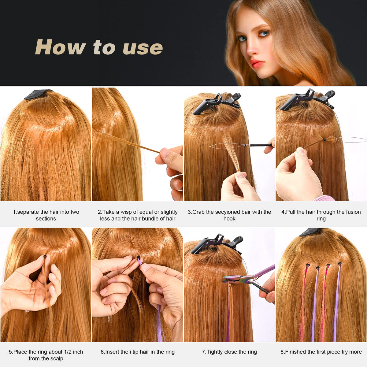 EHDis professional hair clip tool for precise sectioning and styling