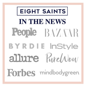 Eight Saints cruelty-free label on packaging communicates ethical skincare choice
