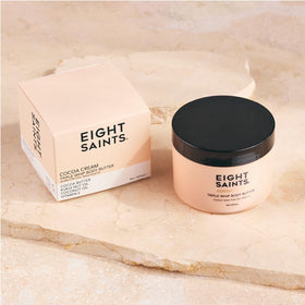 Eight Saints Cocoa Creme texture shows creamy, smooth application for all skin types.