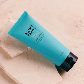 Foamy lather from Eight Saints Acne Face Wash demonstrates gentle cleansing suitable for sensitive skin.