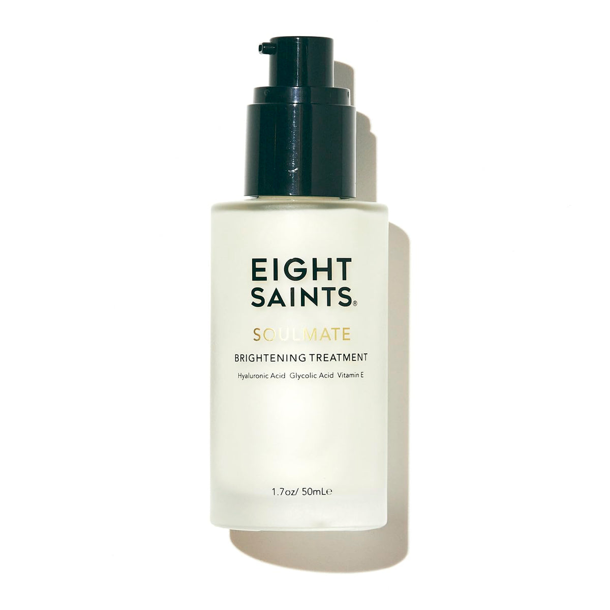 Eight Saints Soulmate Lotion bottle closeup showing hydration-ready formula.