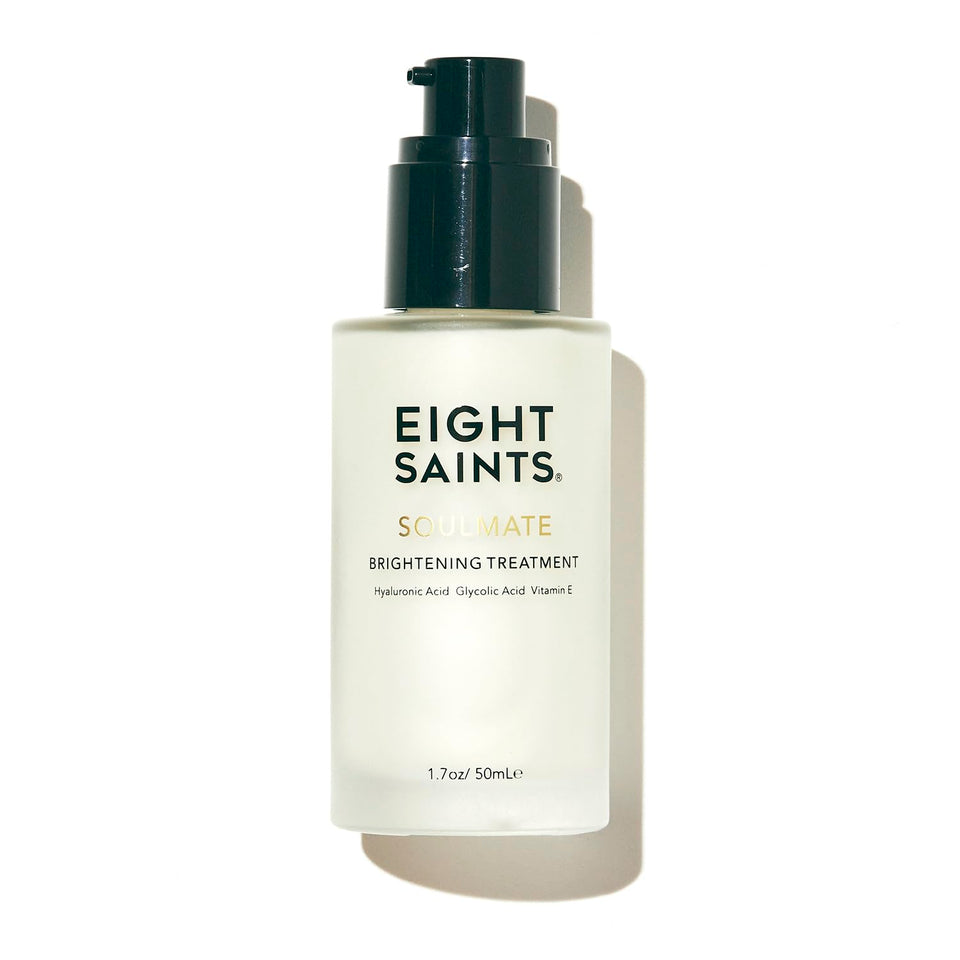 Eight Saints Soulmate Lotion bottle closeup showing hydration-ready formula.