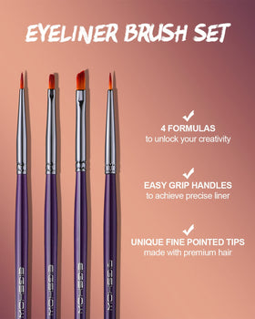 EIGSHOW Angled eyeliner brush creates a clean wing with steady control