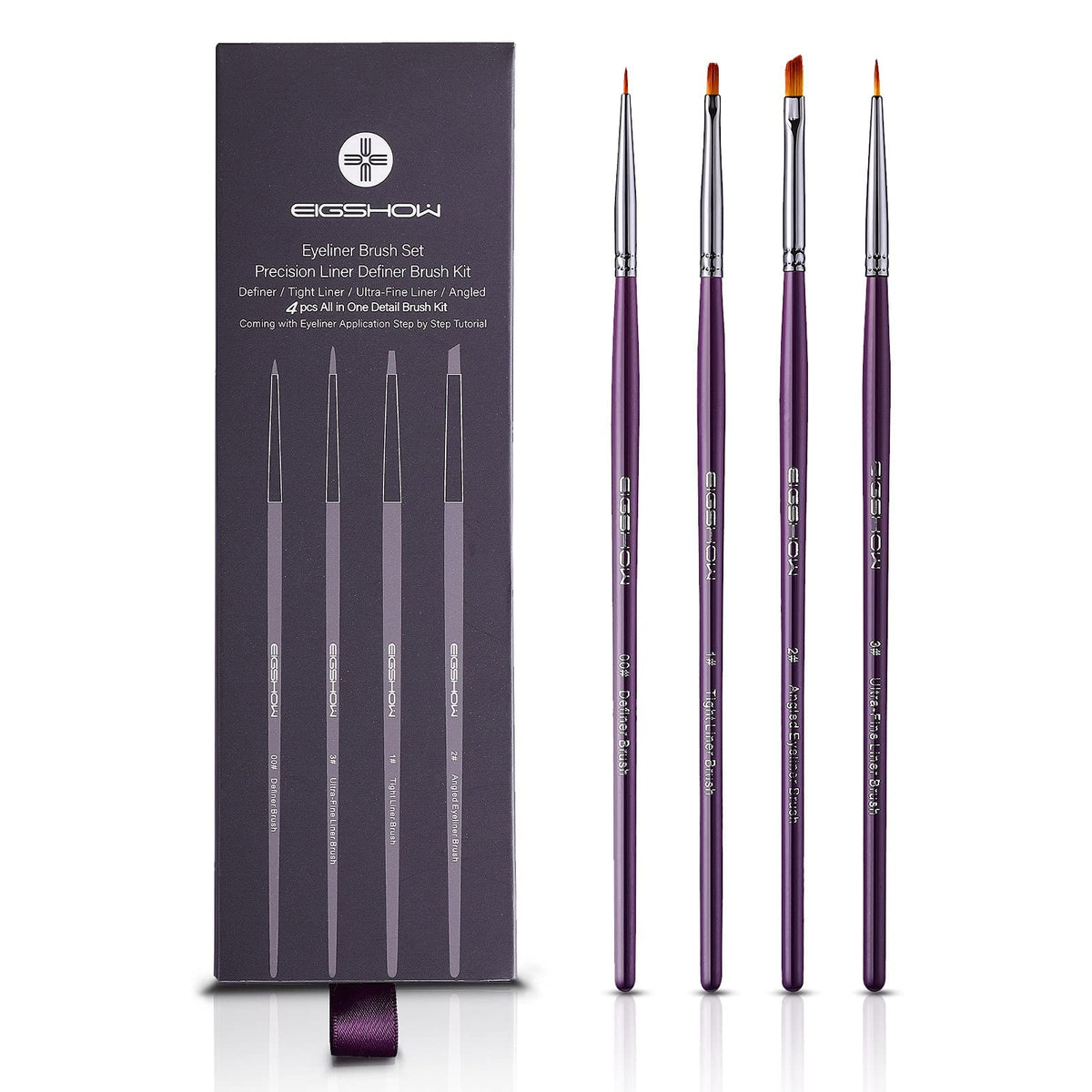EIGSHOW Eyeliner Brush Set: tight liner brush for precise lines along lash line