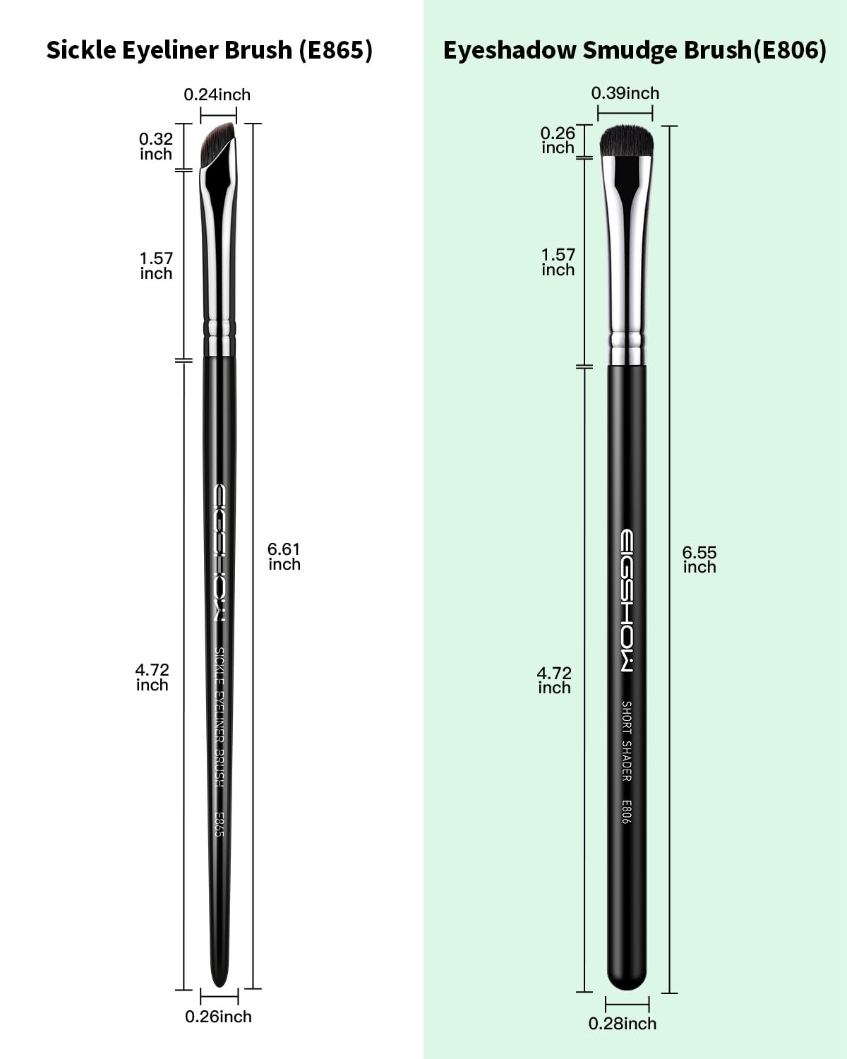 Eigshow E806 eyeshadow smudge brush curved tip for smoky lash-line blending