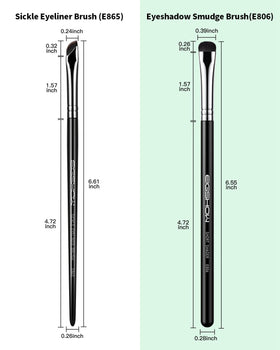 Eigshow E806 eyeshadow smudge brush curved tip for smoky lash-line blending
