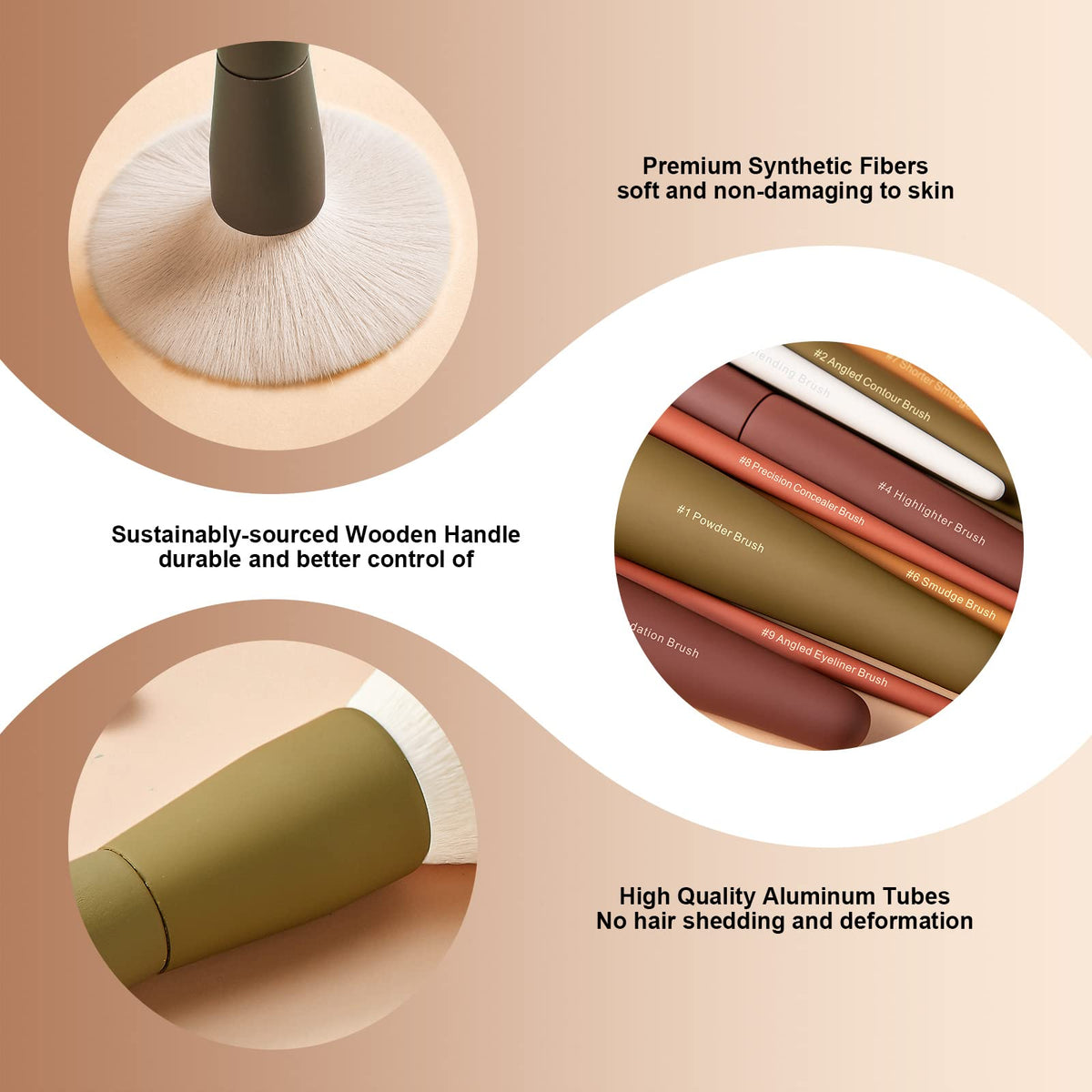 Eigshow foundation buffer brush for smooth, even coverage across the complexion.