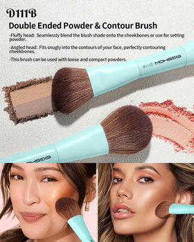 EIGSHOW powder brush dual ended soft bristles for seamless setting