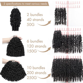 EINbeauty pre-separated feather knots for seamless crochet installation.