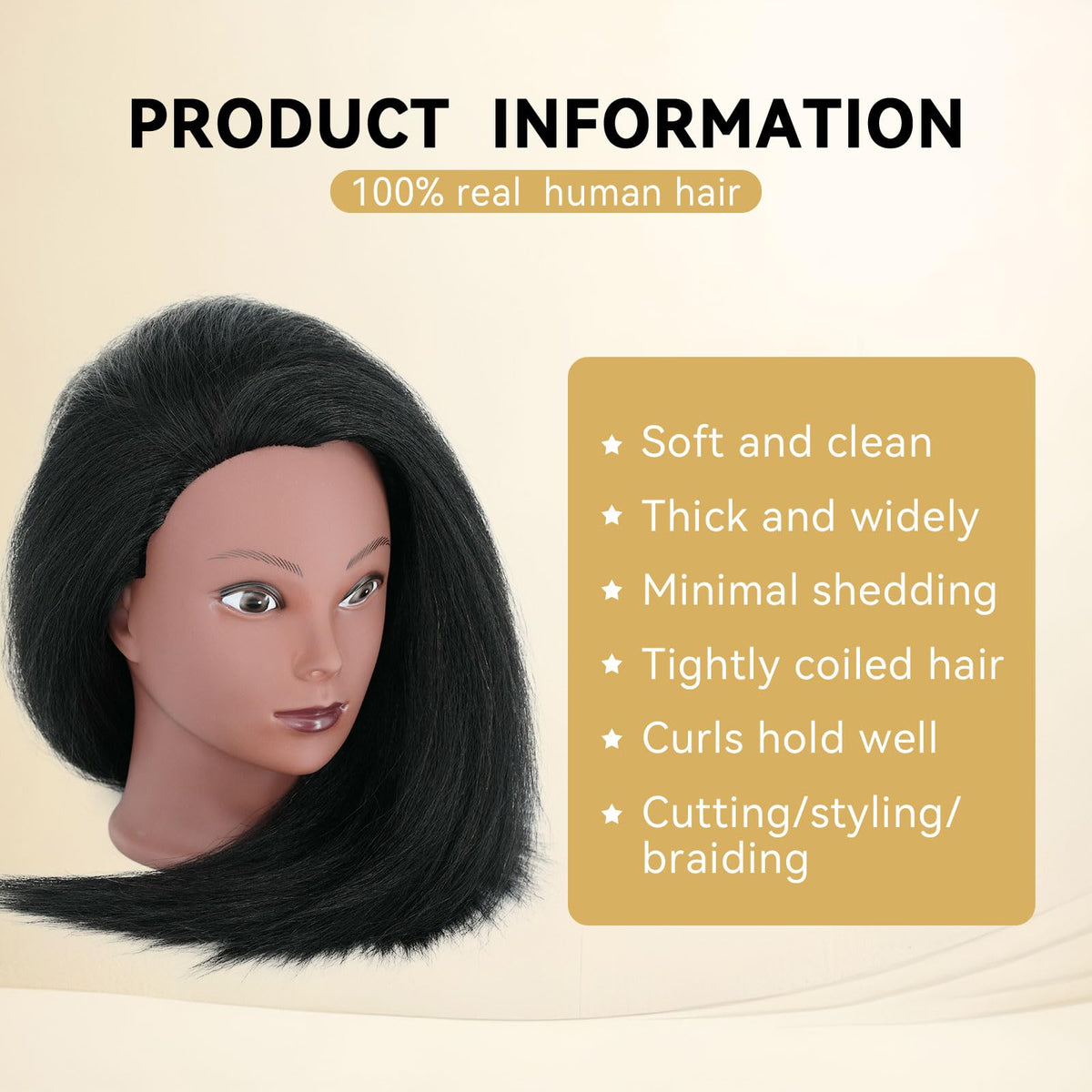 Eiohlnd real-hair head side view, ideal for curling and color work.