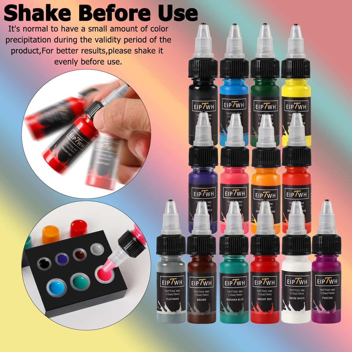 EIPTWH compact 14-color kit ideal for on-the-go tattoo artists.