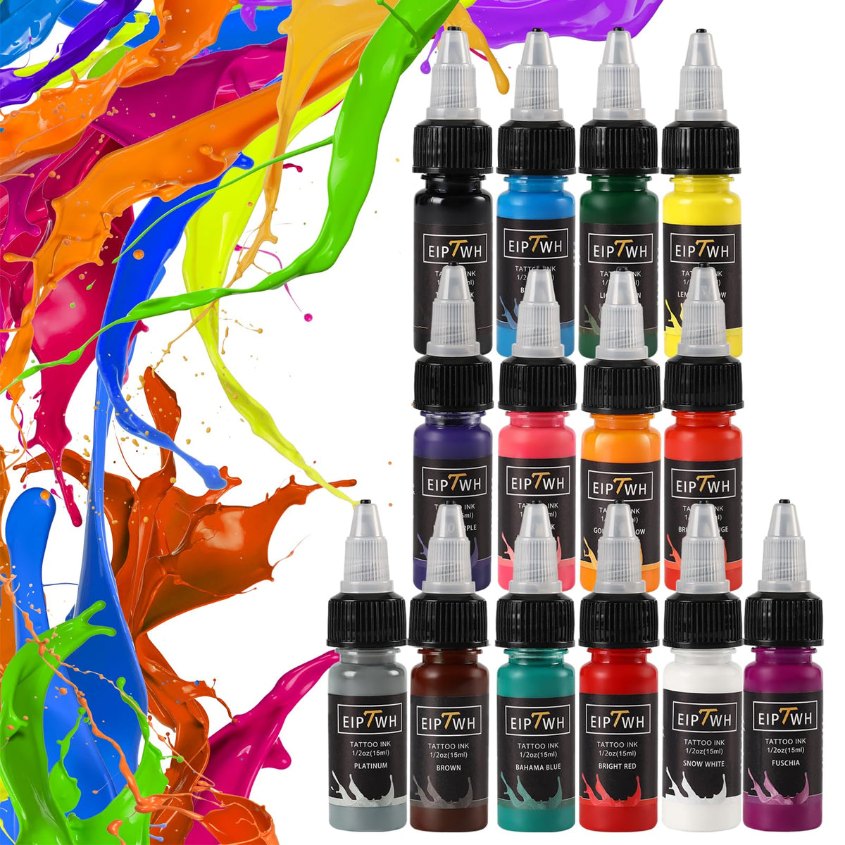 EIPTWH 1/2 oz ink bottles shown for long-lasting color performance.