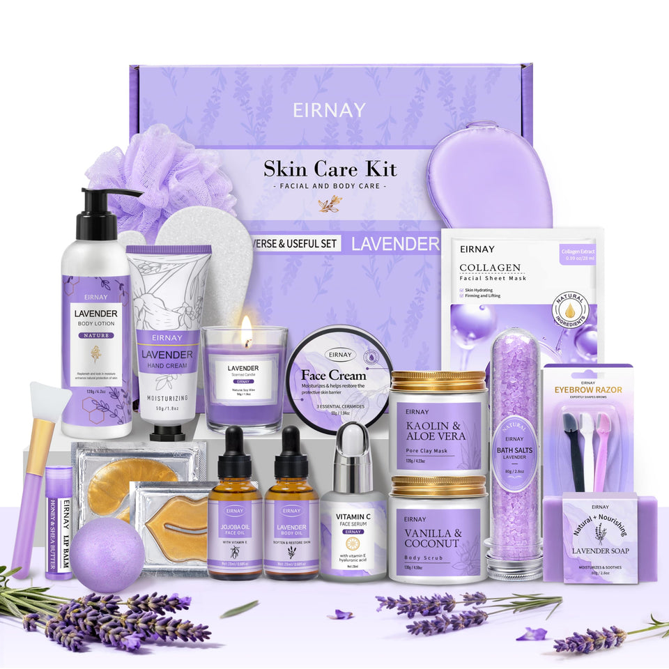 EIRNAY Mothers Day Gift Basket showcases a complete self-care ritual for her.