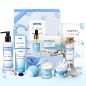 EIRNAY Mothers Day gift box opening reveals spa essentials for at-home pampering