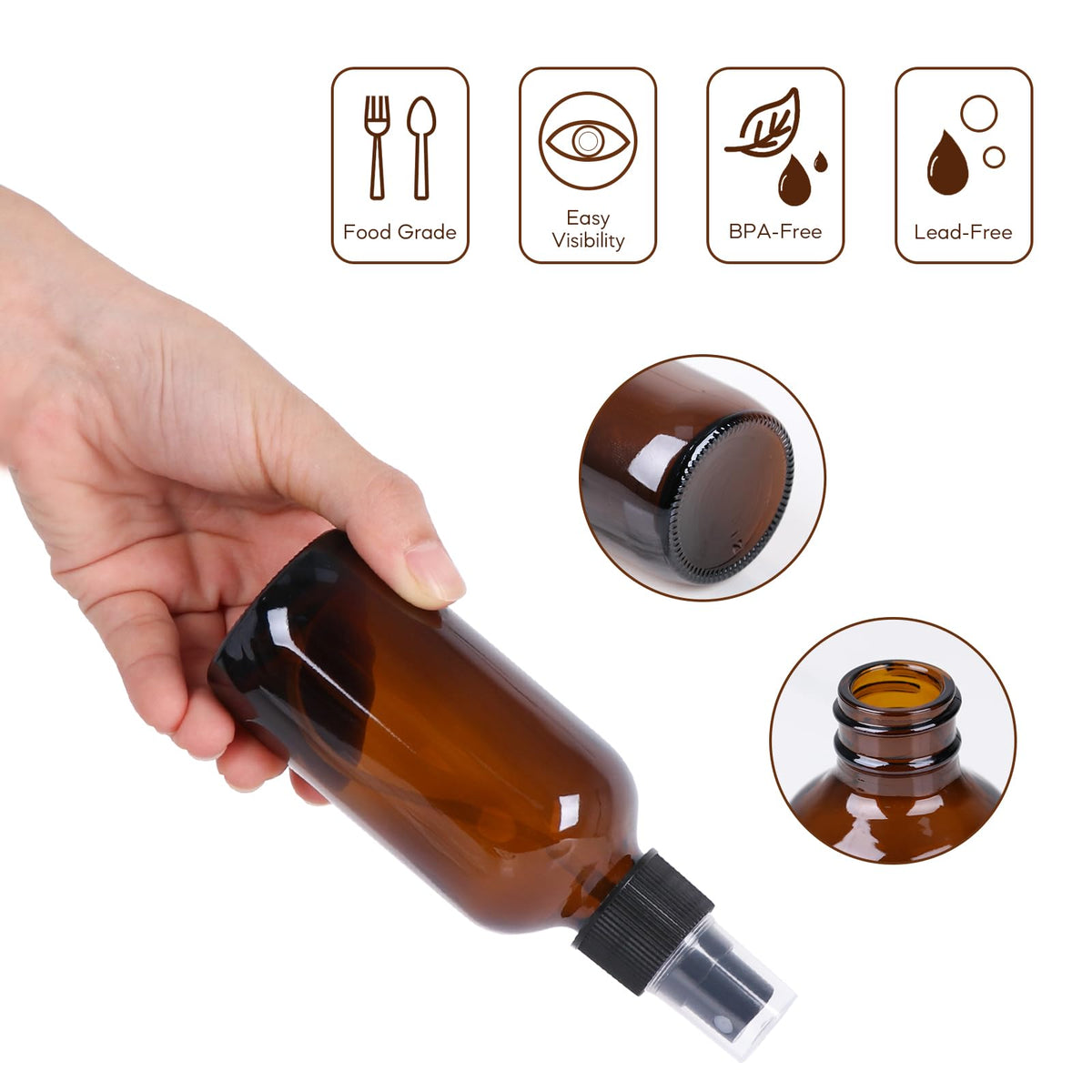 EkkoVla glass travel bottle 120ml, compact for carry and sampling.