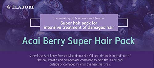 Elabore Acai Berry Super Hair Pack application shows creamy texture for detangling.