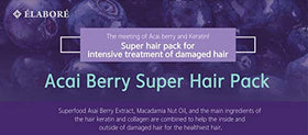 Elabore Acai Berry Super Hair Pack application shows creamy texture for detangling.